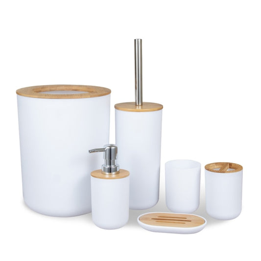 6Pcs Bamboo Bathroom Kit