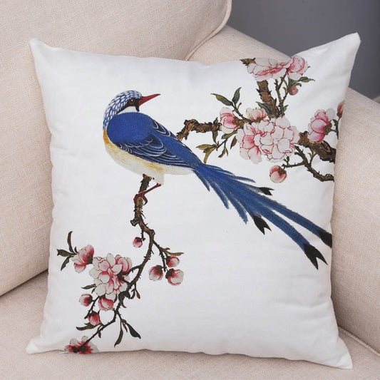 Lovely Birds and Flowers Pillow Covers