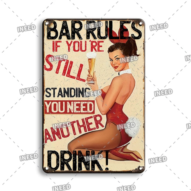 Classic Whiskey Metal/Tin Wall Signs