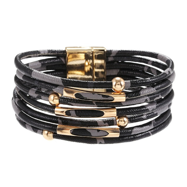 Leopard Leather Bracelets & Bangles