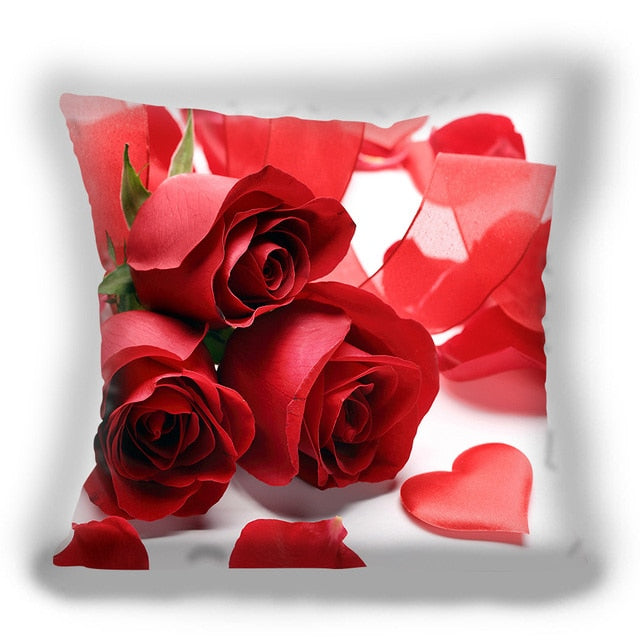 Rose Throw Pillow Covers
