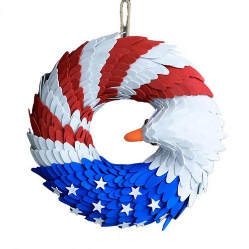 Happy Independence Day Hanging Wreath for Front Door