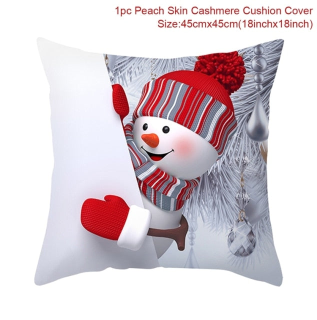 Santa and Snowman Pillow Covers