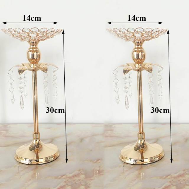 Gold Crystal Table Centerpieces Candelabra