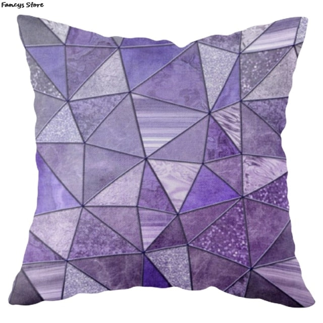 Simple Purple Single-sided Printing Pillowcase