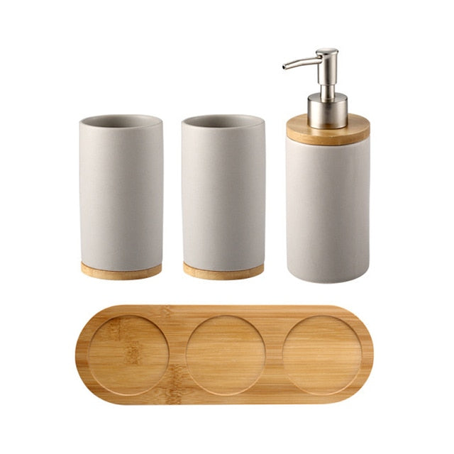 3PCS Ceramic Bathroom Accessories Set