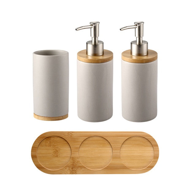 3PCS Ceramic Bathroom Accessories Set