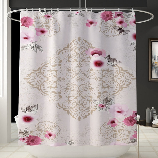 Floral Shower Curtain Set