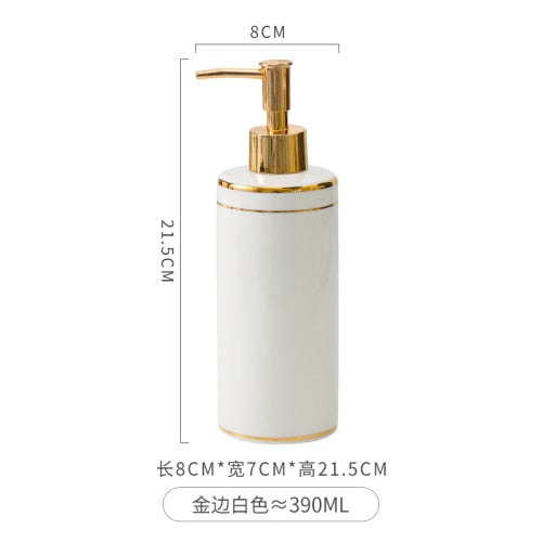Nordic Ceramic Liquid Soap Dispenser Bathroom Accessory