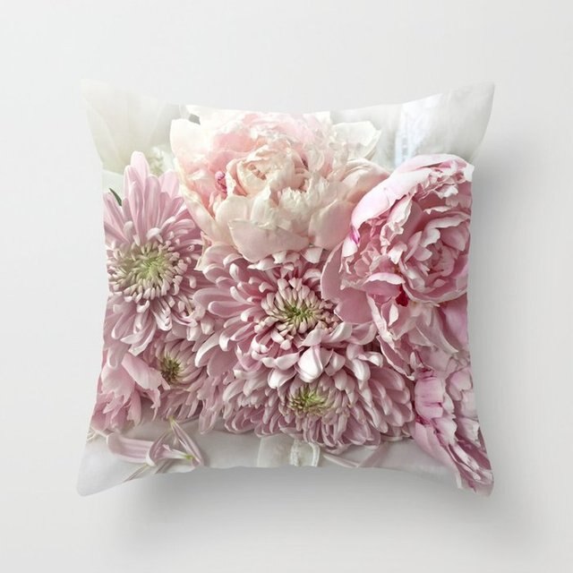 Rose Flower Throw Pillow