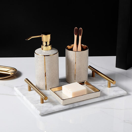 Gold Ceramic Bathroom Accessories Sets