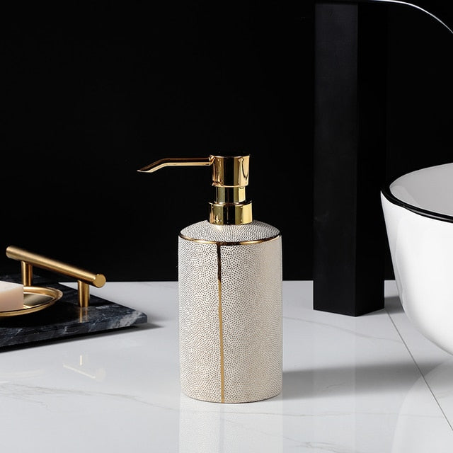 Gold Ceramic Bathroom Accessories Sets
