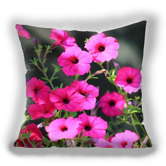 Super Soft Bright Red Flower Throw Pillow Case Cushion Cover