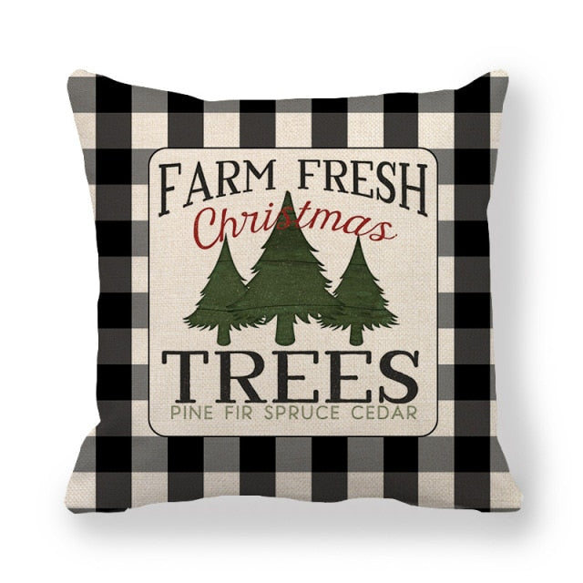 Farmhouse Christmas Decorative Pillow Covers in 24 designs