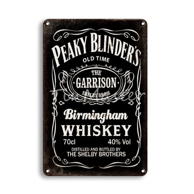 Classic Whiskey Metal/Tin Wall Signs
