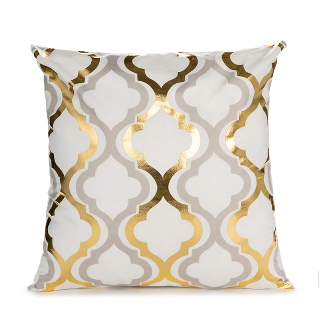 Black And White Golden Painted Pillowcases