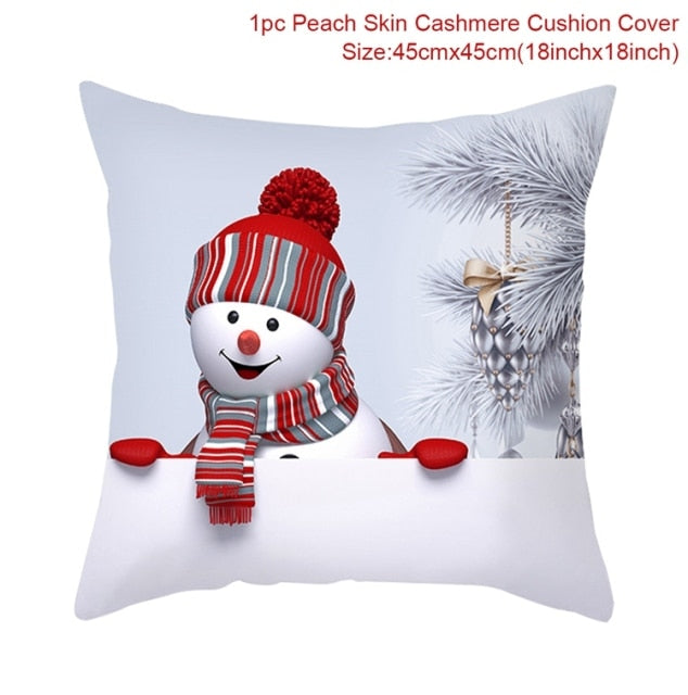 Santa and Snowman Pillow Covers