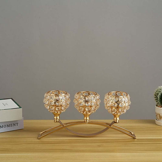 3 Arms Candelabras and Matching Stick Candle Holder