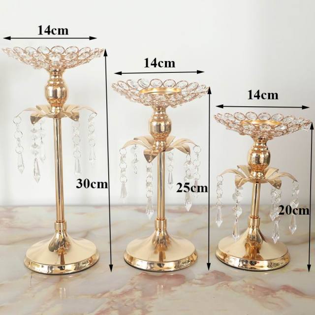 Gold Crystal Table Centerpieces Candelabra