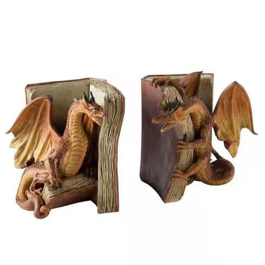 Funny Resin Dragon Bookends